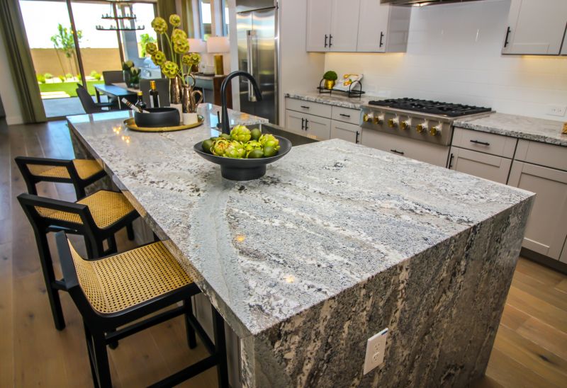 Granite Island with Seamless Finish